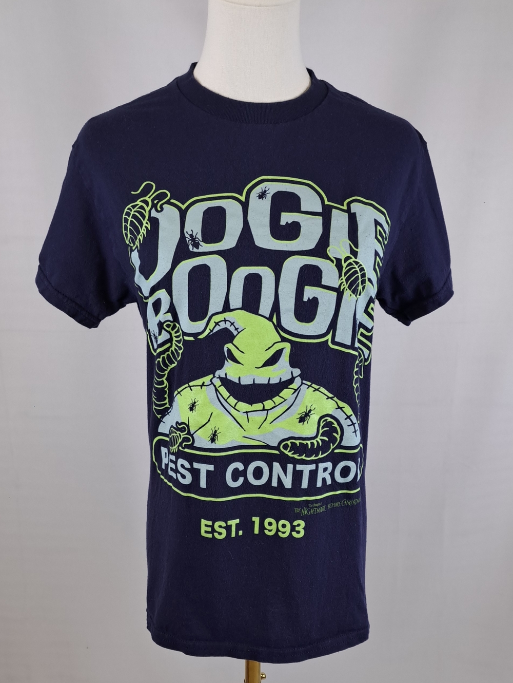 Disney Nightmare Before Christmas Oogie Boogie Pest Control Graphic Tee Small